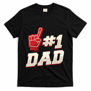 Athletic # 1 Dad Number 1 Father Dad FatherS Day Gift T-Shirt