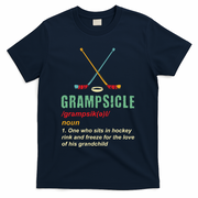 Grampsicle Hockey Grandpa Gift Grandfather Ice Hockey Stick Cute Gift T-Shirt