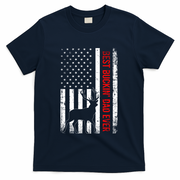 Usa American Flag Whitetailed Deer Best Buckin Dad Ever Gift T-Shirt