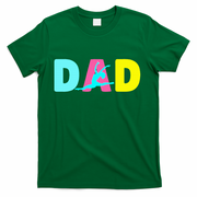 Dad Little Gymnast Girl Birthday Gymnastics Themed Party T-Shirt
