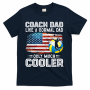 Volleyball Coach Dad Volleyball Players American Flag Gift T-Shirt