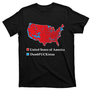 Electoral Map 2024 Donald Trump United States Of America Dumbfuckistan T-Shirt