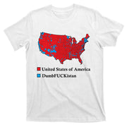 Electoral Map 2024 Donald Trump United States Of America Dumbfuckistan T-Shirt