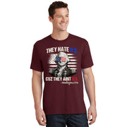 Funny 4th Of July Hate Us Aint Us George Washington T-Shirt