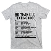 Funny 60 Year Old Texting Code Birthday T-Shirt