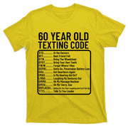 Funny 60 Year Old Texting Code Birthday T-Shirt