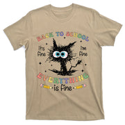 Funny Black Cat Back To School For Teachers T-Shirt