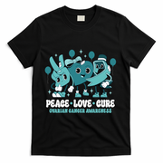 Ribbon Survivor Groovy Ovarian Cancer Awareness T-Shirt