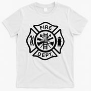 Fire Dept Emblem Badge Firefighter Logo T-Shirt