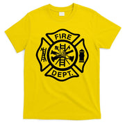 Fire Dept Emblem Badge Firefighter Logo T-Shirt