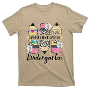 First Day Kindergarten Teacher Leopard Pencil Back To School T-Shirt