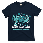 Ribbon Survivor Groovy Ovarian Cancer Awareness T-Shirt