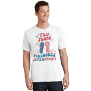 Flip Flops Fireworks & Freedom 4th Of July Independence Day T-Shirt