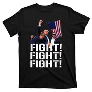 Fight Fight Fight Usa Flag Donald Trump 2024 Rally Presidential Election T-Shirt