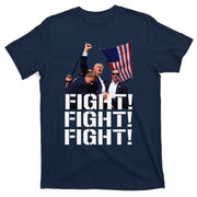 Fight Fight Fight Usa Flag Donald Trump 2024 Rally Presidential Election T-Shirt