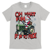 Farm Fun To Ride Santa Tractor Christmas T-Shirt
