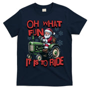 Farm Fun To Ride Santa Tractor Christmas T-Shirt