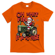 Farm Fun To Ride Santa Tractor Christmas T-Shirt