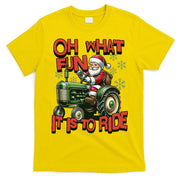 Farm Fun To Ride Santa Tractor Christmas T-Shirt