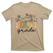 First Grade Teacher Wildflower Back To School Floral Outfits T-Shirt