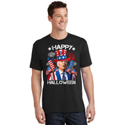 Funny Joe Biden Happy Halloween Confused 4th Of July T-Shirt