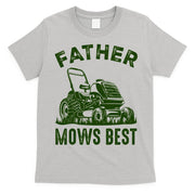 Father Mows Best Retro Vintage Funny Dad T-Shirt