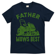 Father Mows Best Retro Vintage Funny Dad T-Shirt