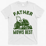Father Mows Best Retro Vintage Funny Dad T-Shirt