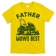 Father Mows Best Retro Vintage Funny Dad T-Shirt