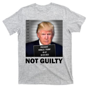Funny Not Guilty Donald Trump Mug Shot T-Shirt
