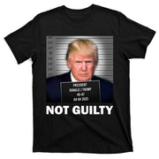 Funny Not Guilty Donald Trump Mug Shot T-Shirt