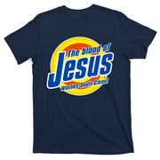 Funny The Blood Of Jesus Washes Souls Clean Detergent T-Shirt