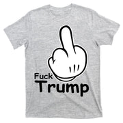 Fuck Trump Cartoon Middle Finger Resist Anti Trump T-Shirt