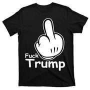 Fuck Trump Cartoon Middle Finger Resist Anti Trump T-Shirt