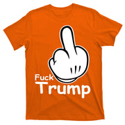 Fuck Trump Cartoon Middle Finger Resist Anti Trump T-Shirt