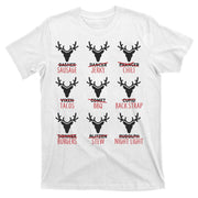 Funny Christmas Reindeer Names T-Shirt