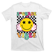 Girl 2nd Grade Vibes Smile Face Back To School Second Grade T-Shirt