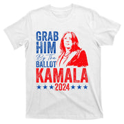 Grab Him By The Ballot Kamala 2024 Funny Harris Election T-Shirt