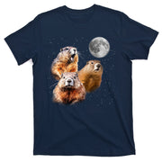 Groundhog Head Moon Funny Groundhog Day T-Shirt