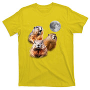Groundhog Head Moon Funny Groundhog Day T-Shirt