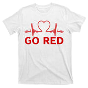 Go Red Pulse Heart Disease Awareness T-Shirt