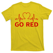 Go Red Pulse Heart Disease Awareness T-Shirt