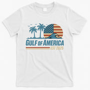 Gulf Of America Est 2025 Retro Vintage Beach Wave T-Shirt