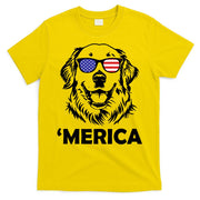 Golden Retriever 4th Of July Merica T-Shirt