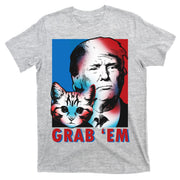 Grab 'Em Cat Funny Pro Trump T-Shirt