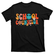 Groovy Retro Vintage School Counselor Teacher Back To School T-Shirt