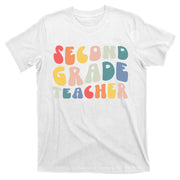 Groovy Vintage 2nd Second Grade Teacher Back To School Gifts T-Shirt