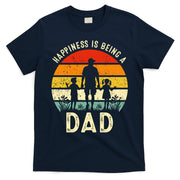 Happiness Is Being A Dad Father's Day Retro Sunset T-Shirt