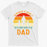 Happiness Is Being A Dad Father's Day Retro Sunset T-Shirt