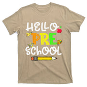 Hello Preschool Teacher First Day Funny Back To School T-Shirt
